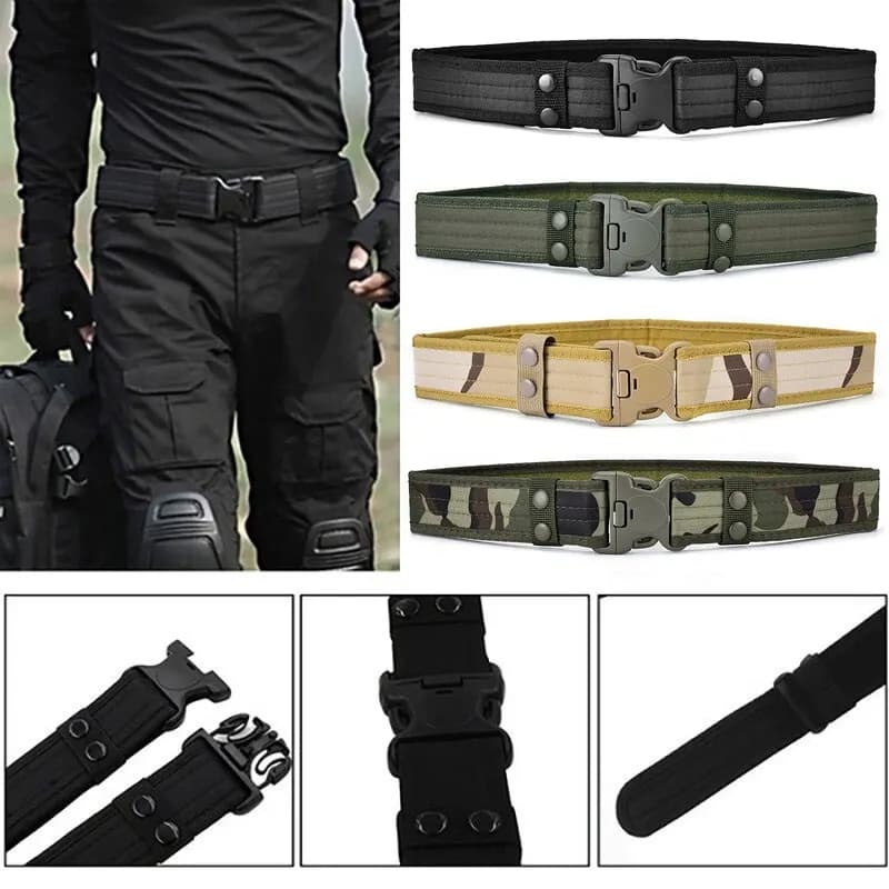 Ceinture tactique de Camouflage en plein air pour hommes, ceinture en tissu Oxford, ceinture d'alpin