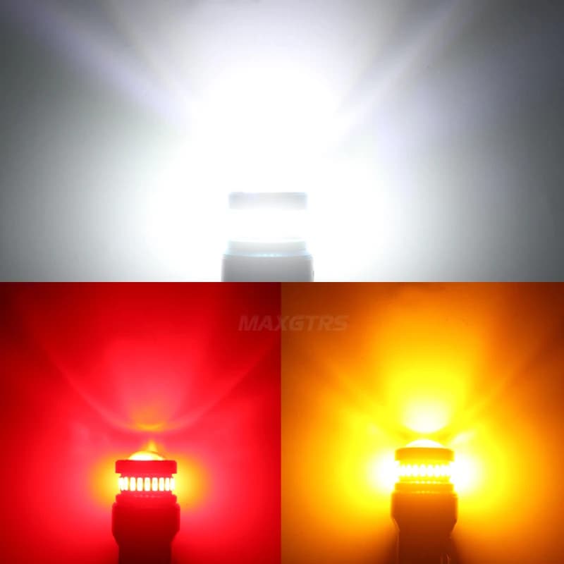 2x Ampoules LED P21W 1156 BA15S W21W T20 7440 3156 BAU15S pour clignotants de voiture, feux de frein