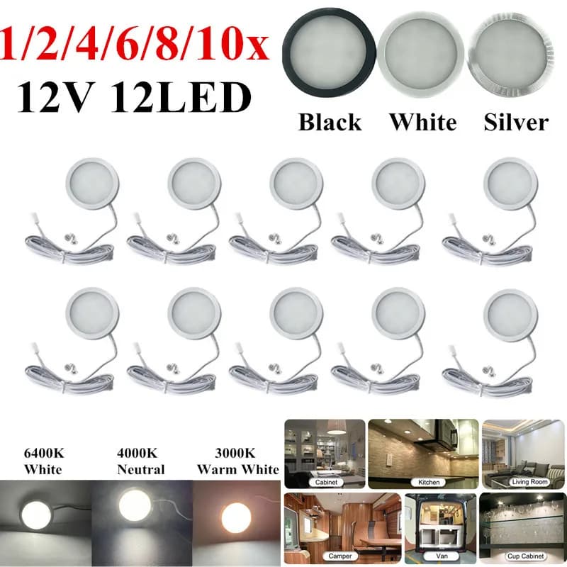 1/2/4/6/8/10 pièces éclairage intérieur bateau Camping remorque lumières LED Spot Van Camper caravan