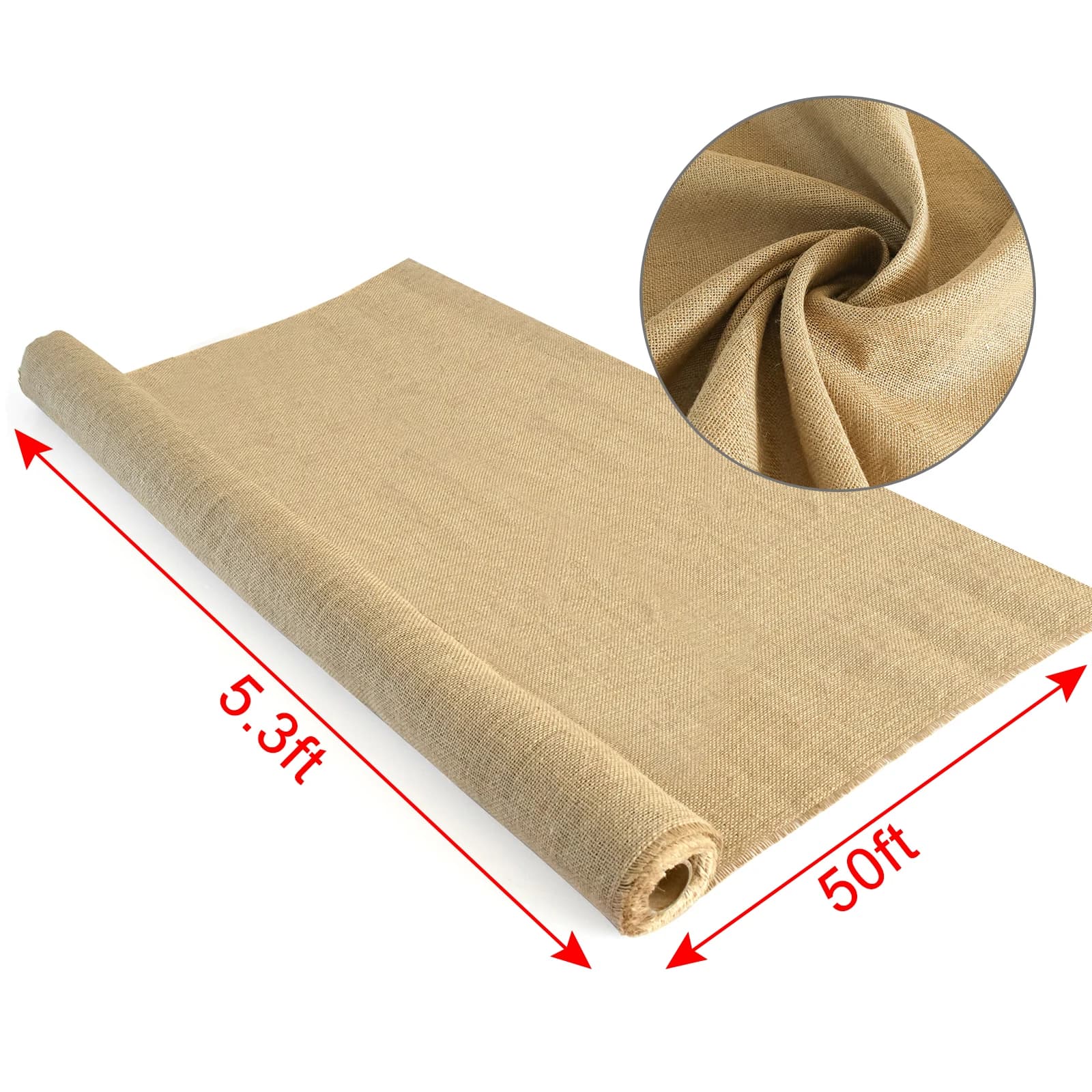 Tissu en toile de jute naturelle pour barrière contre les mauvaises herbes, lit suréWer, couverture 