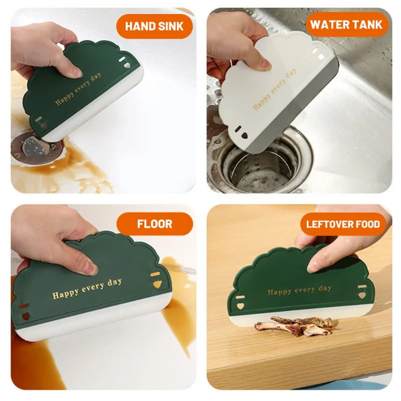 Mini essuie-glace en forme de nuage, grattoir à verre en silicone souple, brosse de nettoyage de vit