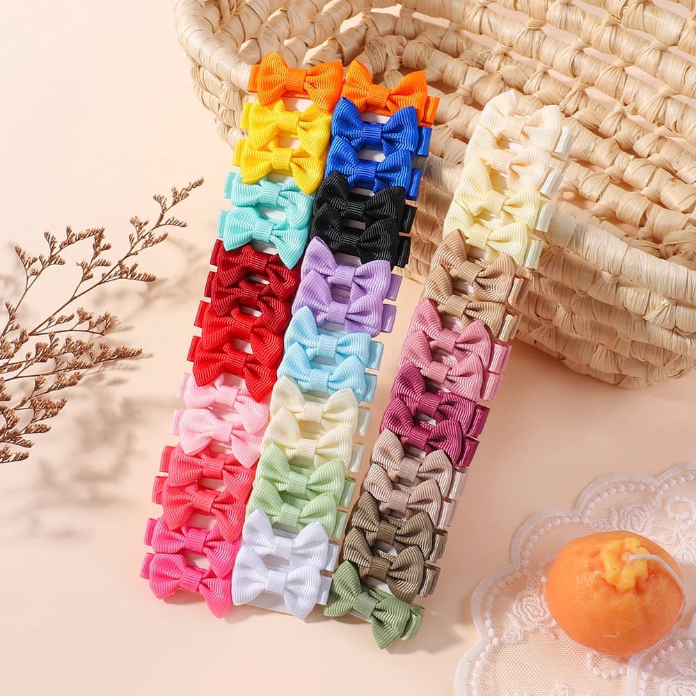 Mini pinces à cheveux pour bébés filles, 10 pièces/ensemble, couleur Dopamine, épingles à cheveux fa