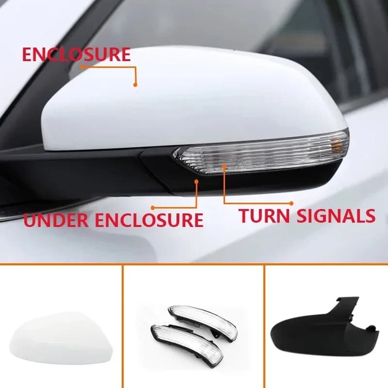 1 pièce Coque de rétroviseur LHD (gauche ou droite) pour Rx3 avec clignotants LED sans ampoules pour