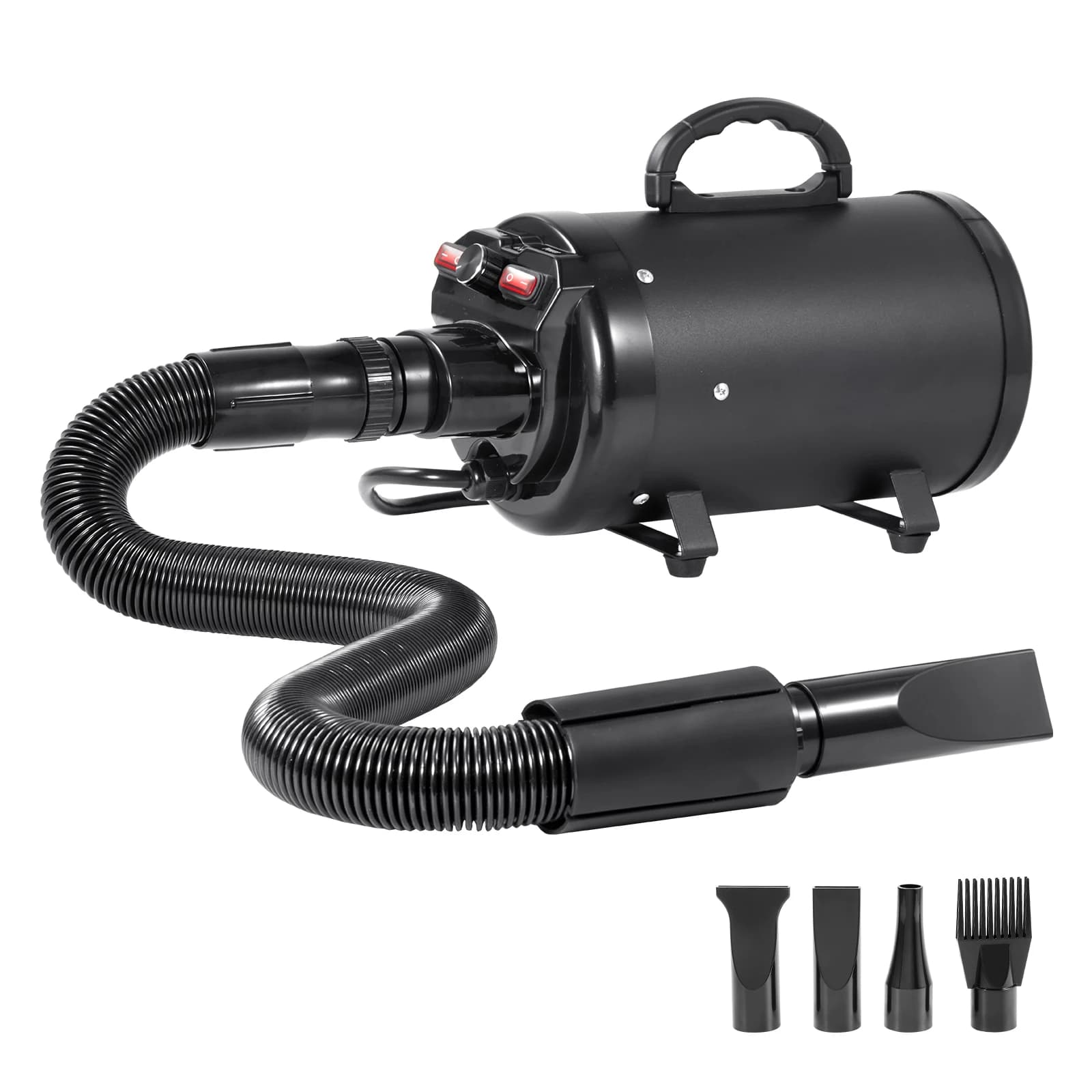 SucceBuy 2000W/2.7HP sèche-cheveux pour chien contrôle de la température à vitesse réglable avec 4 b