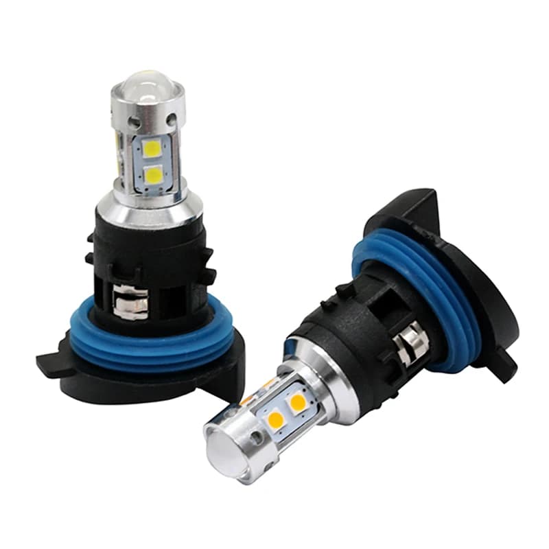 3030 10SMD blanc/ambre PH24W Canbus DRL pour Peugeot 3008 5008 voiture LED feux de jour lampe pour c