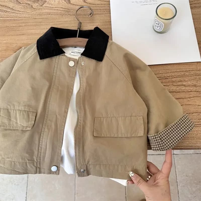 Coupe-vent pour enfants, nouveau Style coréen décontracté Baggy Simple, mode printemps-automne 2025