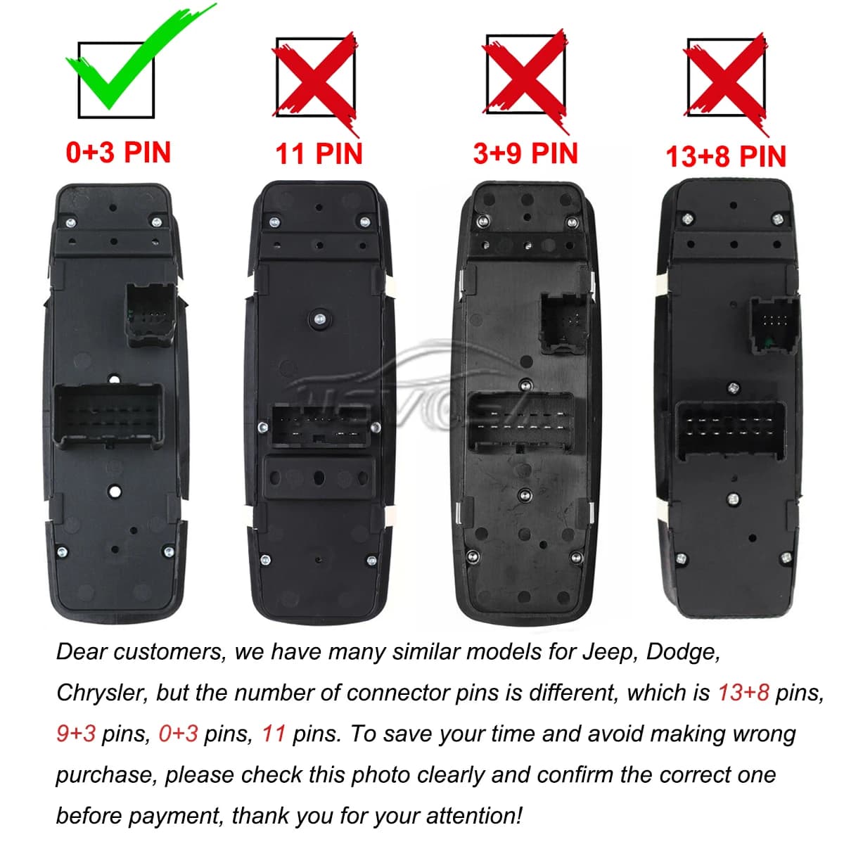 NEVOSA  commutateur de fenêtre de levage de voiture, Double automatique pour Chrysler Town Country D