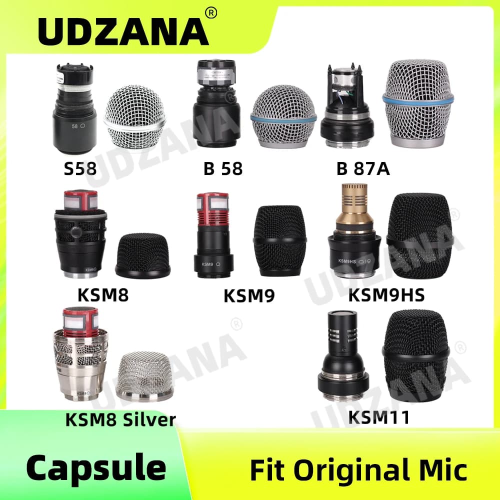 UDZANA Microphone sans fil Capsule condensateur Beta87A KSM9HS KSM11 ajustement main Microfone Capsu