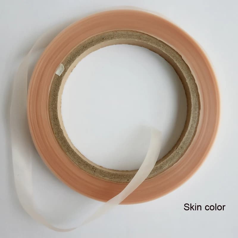 Bande de colle PU peau/noir/marron 1.0cm, pour Extension de cheveux, fabrication de tissus PU plus f
