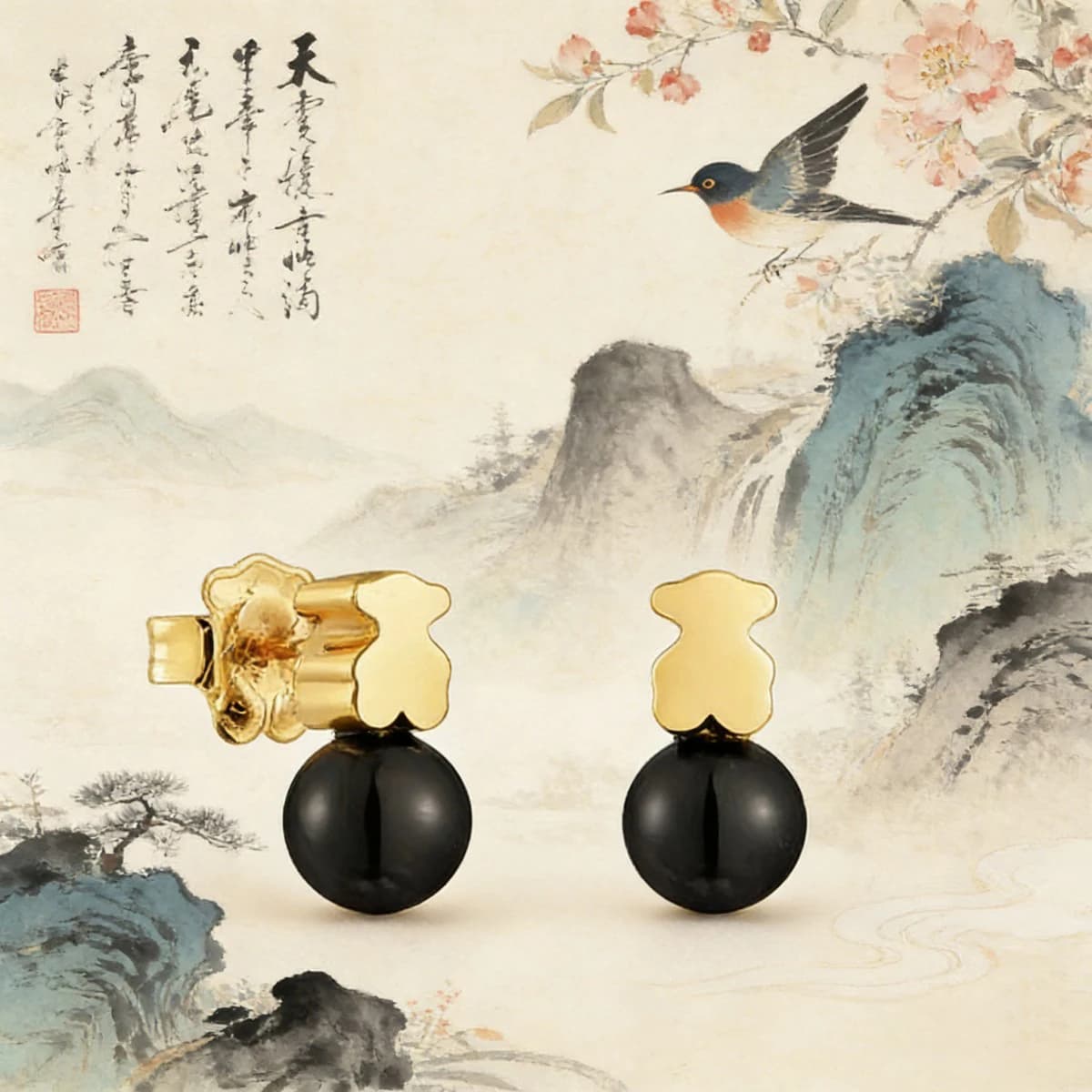 Boucles d'oreilles en forme d'ours à la mode pour femmes, accessoire de bijouterie élégant et polyva