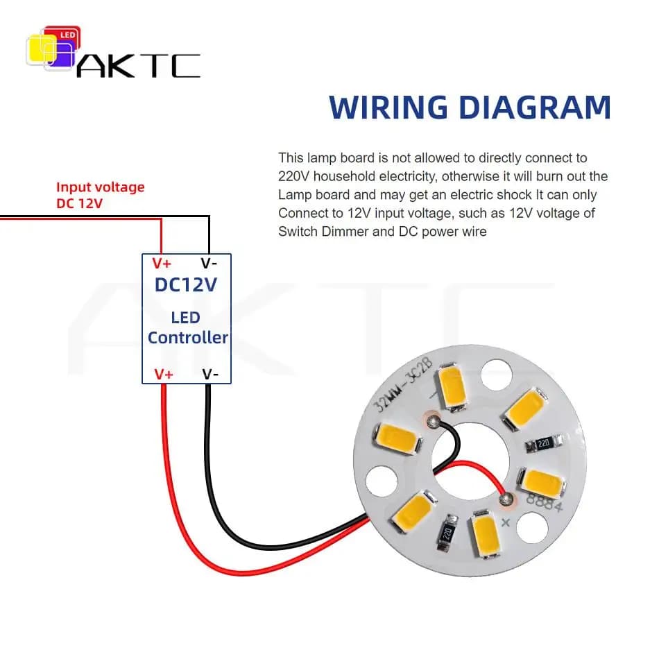 Panneau Lumineux LED DC 12V 3W SMD5730, 10 Pièces, Source de Lumière 6 Gible, Panneau Rond Dia 32mm,