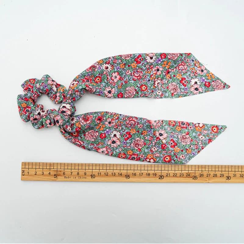 Chouchous à pois longs pour femmes, corde à cheveux coréenne, écharpe queue de cheval, bandeau élast
