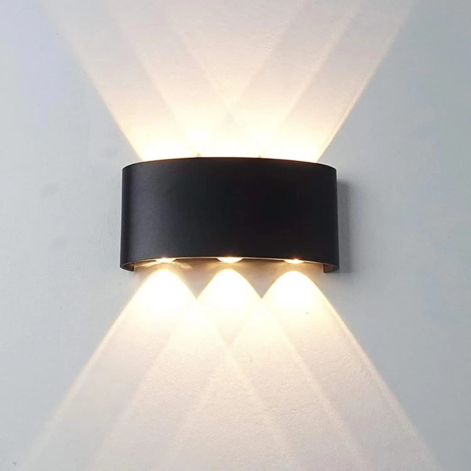 Applique murale LED moderne d'intérieur et d'extérieur, applique murale blanche montée et descente, 