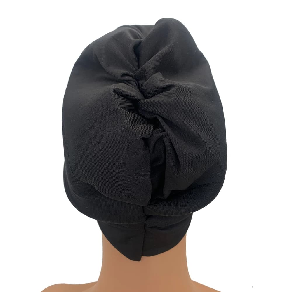 Turbans Volumiser léger sous écharpe Bonnet noir Turban Lifter sous le Turban ascenseur africain ban