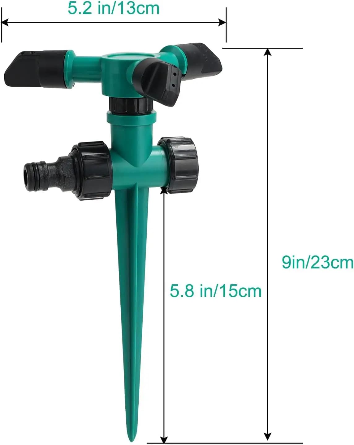 Arroseur automatique de jardin, arrosage de jardin, eau rotative à 360 degrés pour l'irrigation agri