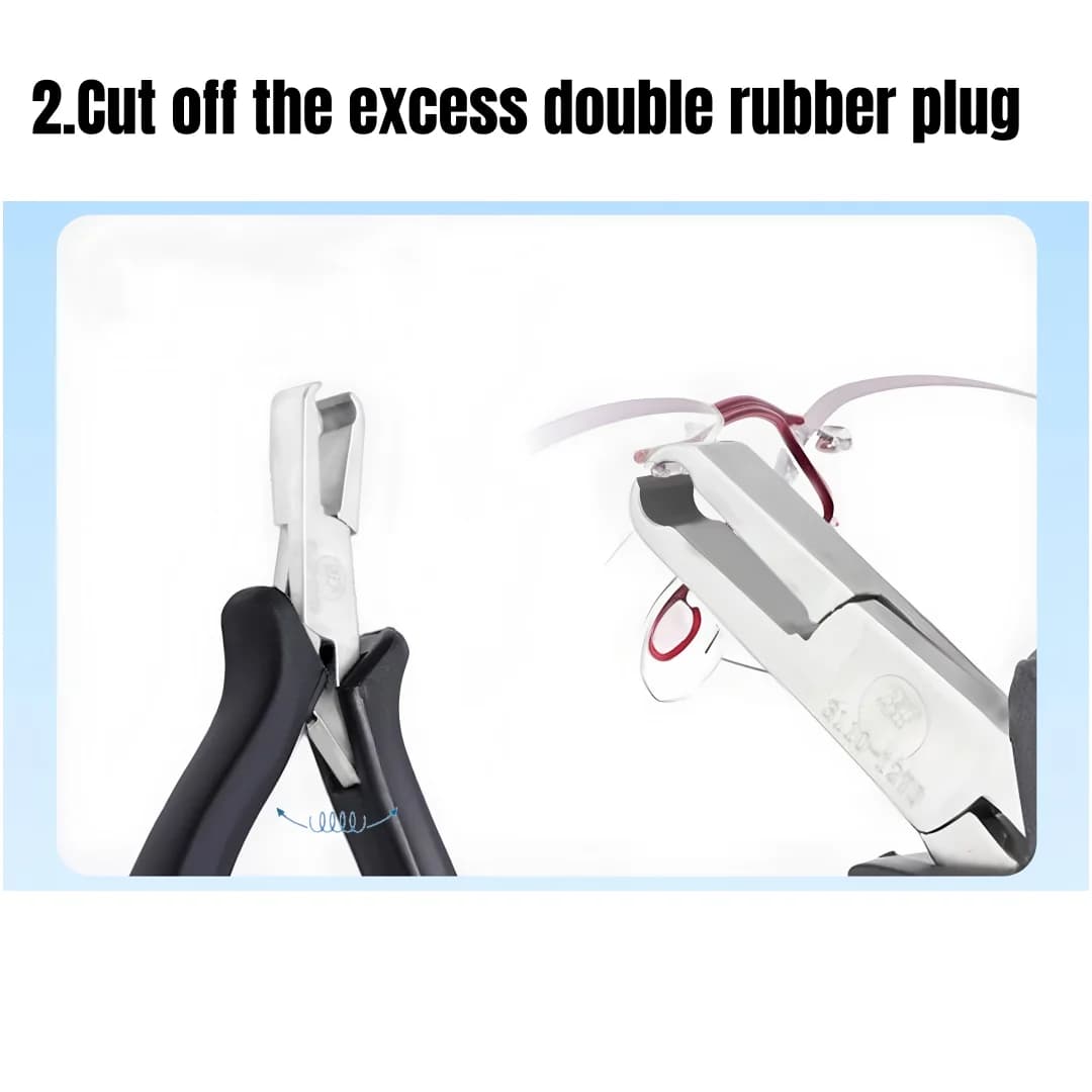 Kit de réparation de lunettes sans monture professionnel 3T – 3 pinces de précision avec localisateu