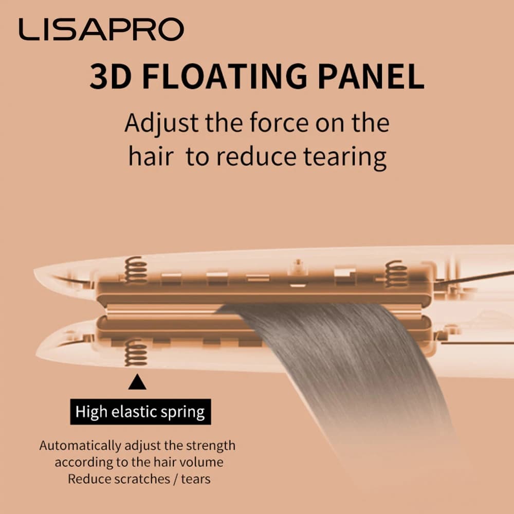 LISAPRO Plaque Plate à lisser en céramique originale pour cheveux, plaques de 1 po | Lisseur et bigo