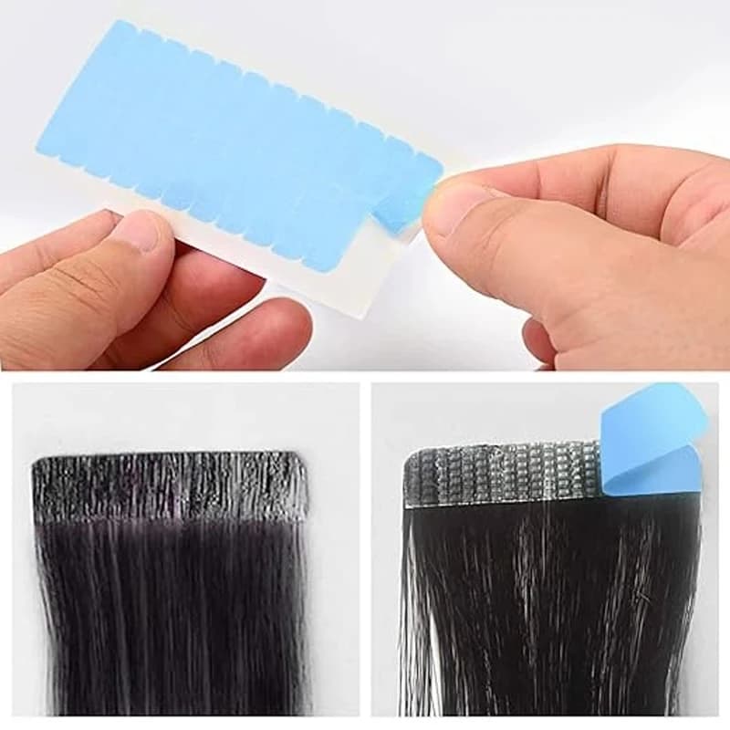 Ruban adhésif de remplacement Double face pour Extensions de cheveux ou perruques avant en dentelle,