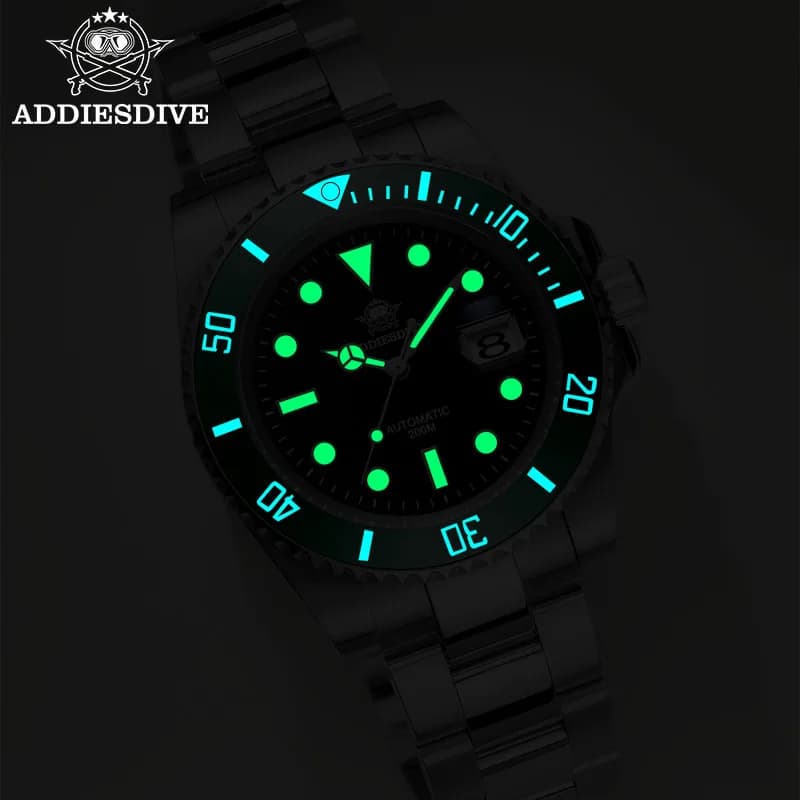 ADDIESDIVE montre automatique de luxe pour hommes 8215 montre mécanique BGW9 montre de plongée en ve