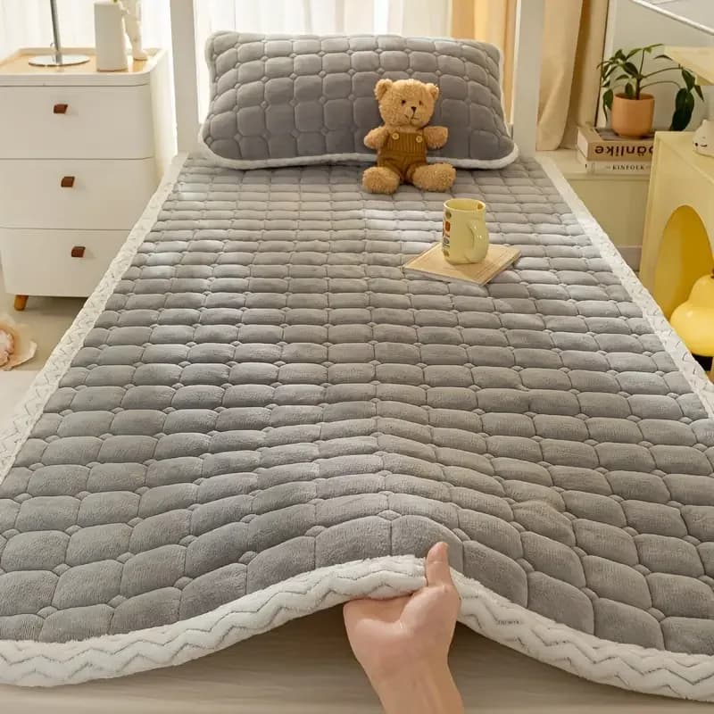 Coussin de matelas en velours de lait, protection de literie douce et respirante, taille Queen, hous