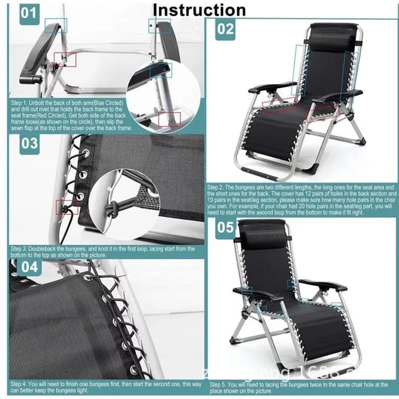 Tissu de remplacement universel pour canapé, pour chaise à gravité zéro, fauteuils inclinables pour 