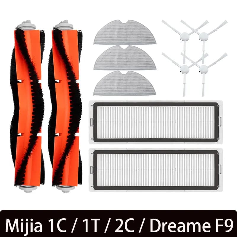 Accessoires pour aspirateur Robot Xiaomi Mijia 1C 1T Mi, filtre Hepa Dreame F9, brosse latérale prin