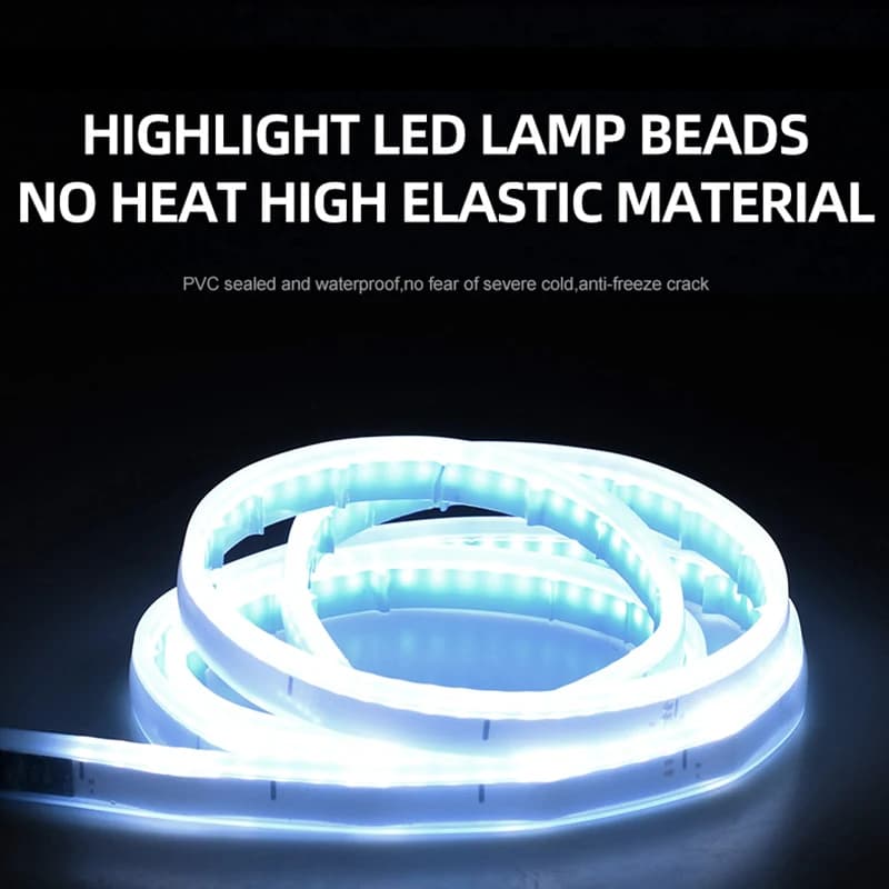 Feu de capot de voiture LED avec clignotant, balayage jaune, démarrage DRL, feux de jour dynamiques,