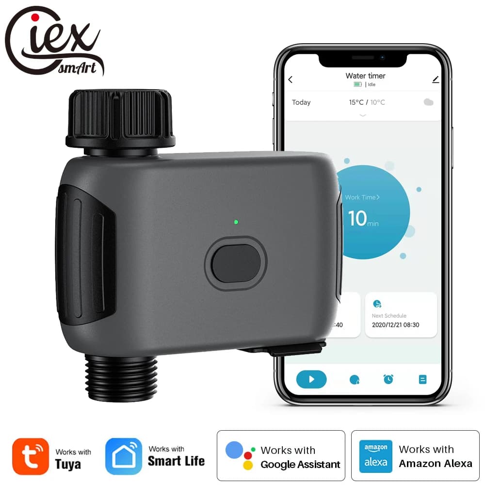 Minuterie d'eau WiFi intelligente, contrôleur d'irrigation, aucun Hub requis, vanne d'arrosage goutt