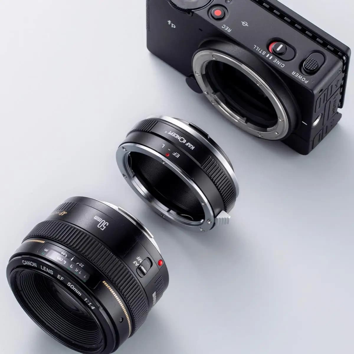 Adaptateur de monture d'objectif K&F CONCEPT EOS-L pour objectif Canon (EF/EF-S) vers boîtier d'appa