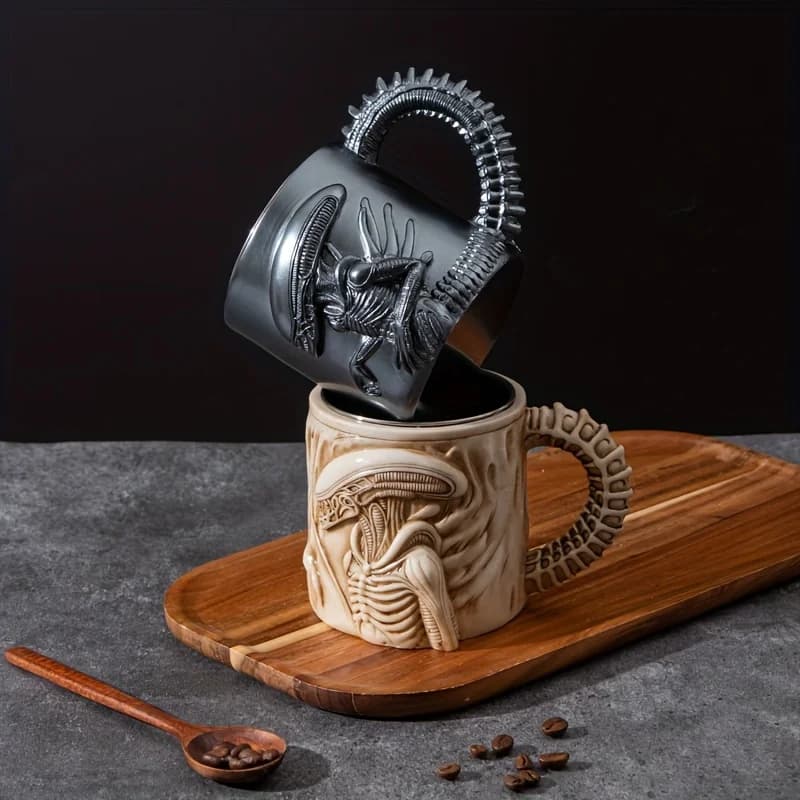 1PC nouvelle tasse au xénomorphe 3D plat transfert de chaleur Alien tasse à café pour la maison et l