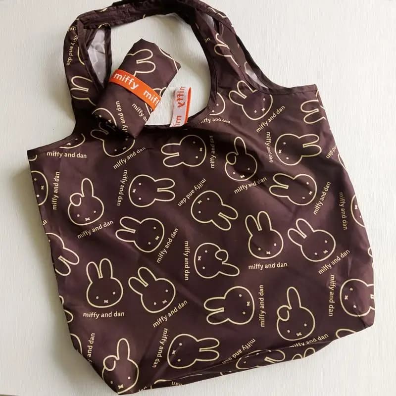 Kawaii Miffy sac à provisions mignon lapin haute capacité pliable Portable Shopping sac fourre-tout 