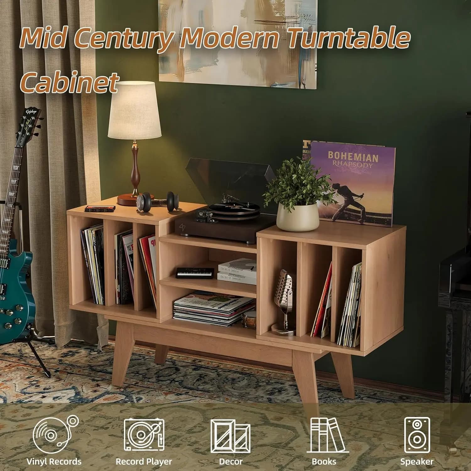 Support pour disques vinyles, grande table pour tourne-disques pouvant contenir jusqu'à 450 albums, 