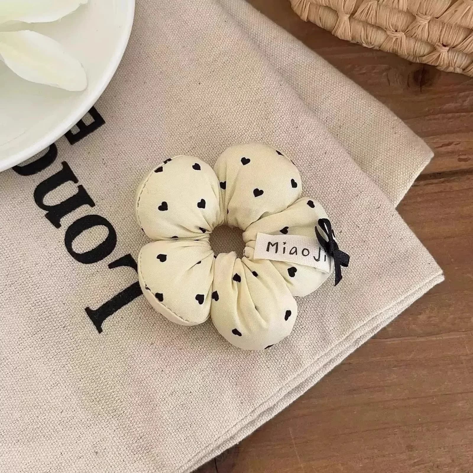 Chouchous pour cheveux en forme de fleur pour enfants, 1 pièce, attaches élastiques imprimées en for