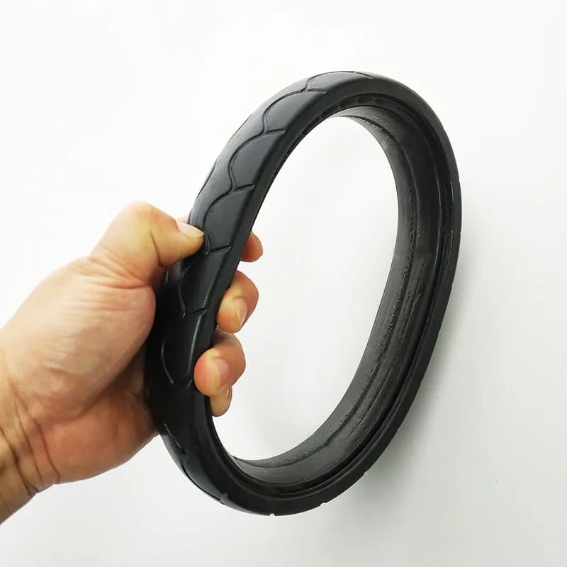 Pneu de roue avant pour poussette de la série Uppababy Vista, pneu en PU sans chambre à air, couvert
