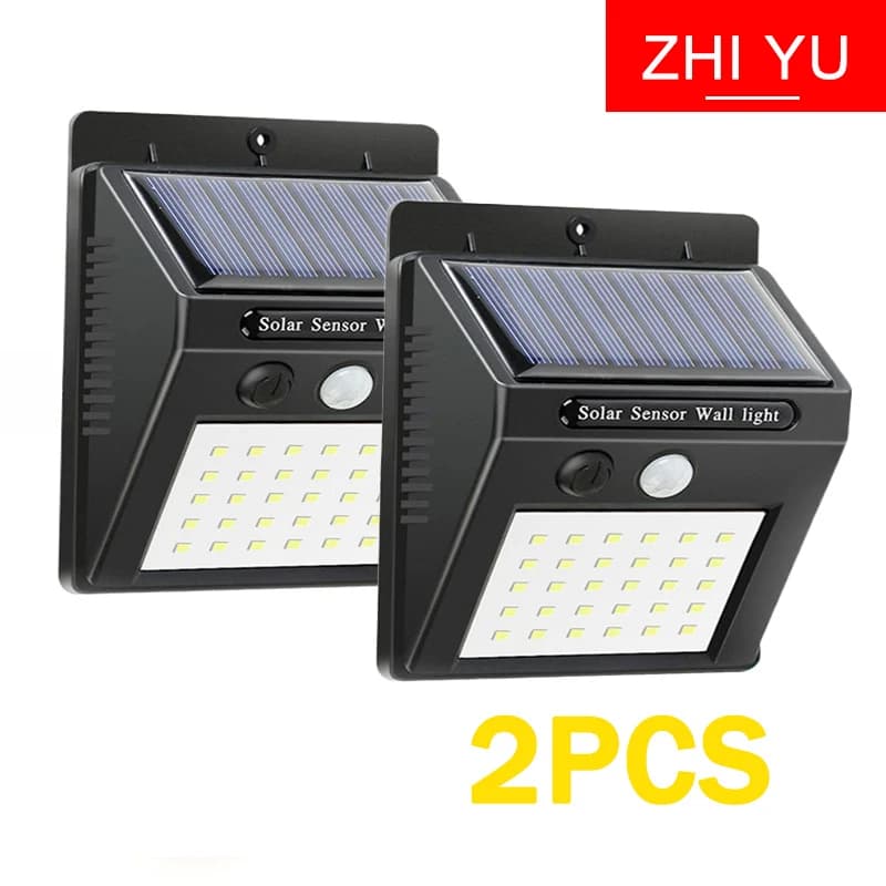 Nouveau capteur LED lampe murale solaire 40 lampe perles extérieure étanche jardin cour lampe décora