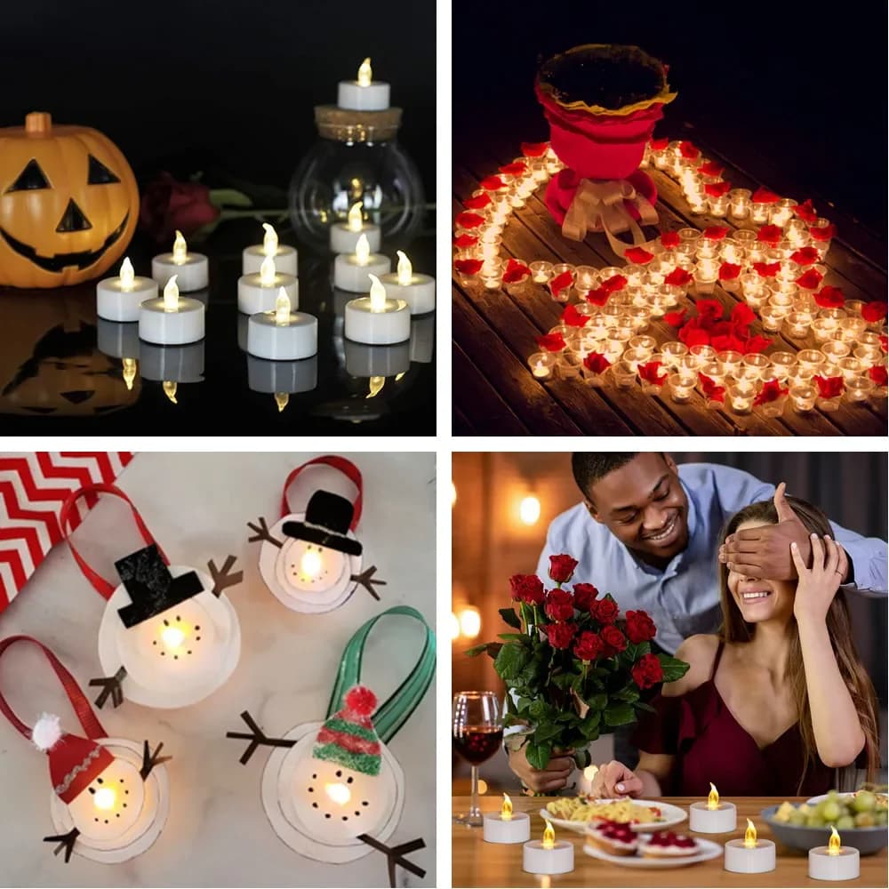 Bougie électronique LED sans flamme avec télécommande, éclairage LED avec effet de flamme vacillante