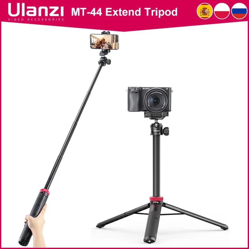 ULANZI TRIPOD MT-44 trépieds Smartphone Vlog trépieds avec chaussure froide support de téléphone pou