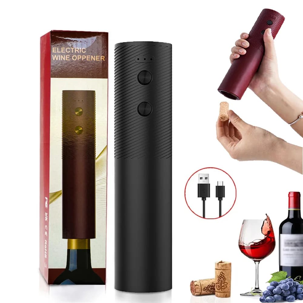 Ouvre-bouteille de vin électrique, tire-bouchon automatique pour vin rouge, ouvre-bouteille Recharge