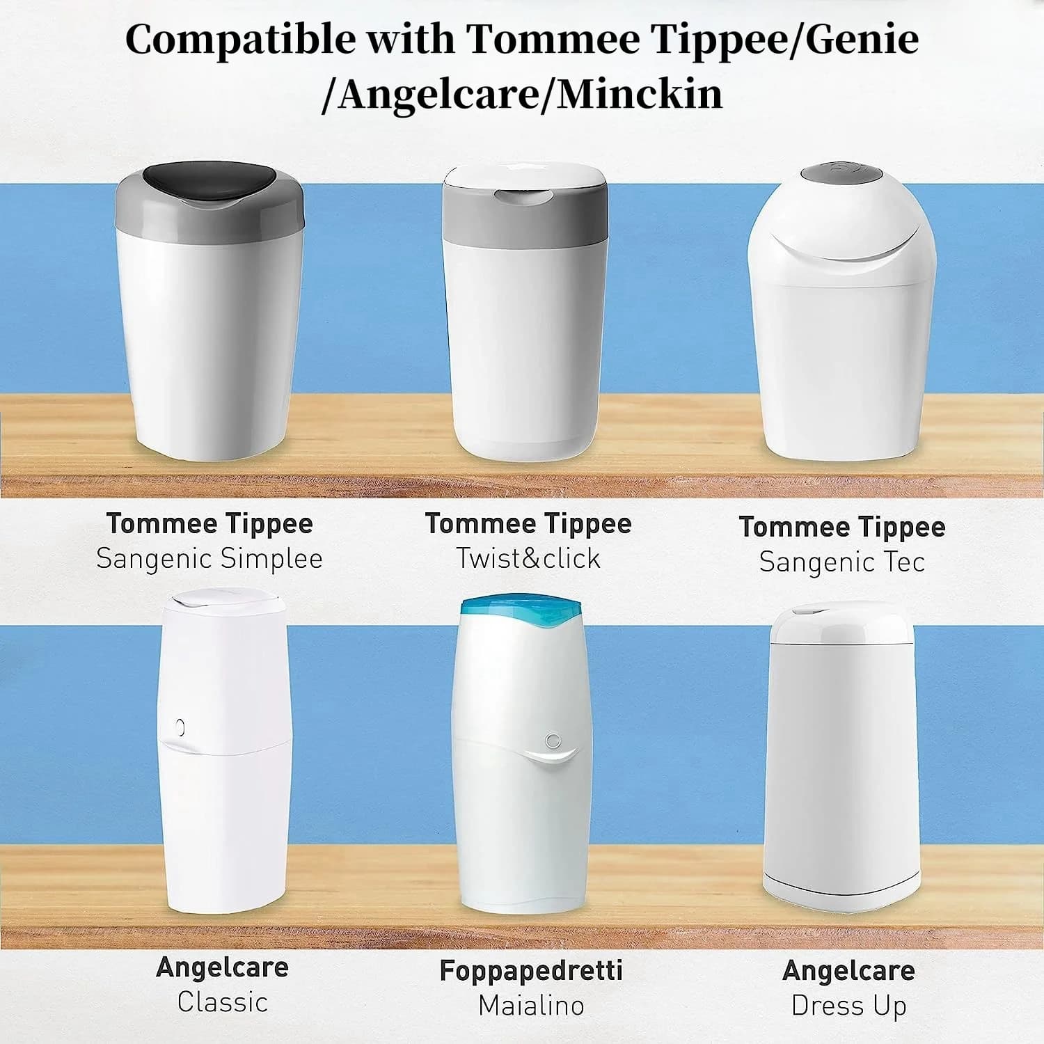 Sacs de recharge de seau à couches pour Sangenic Tommee Tippee pour génie pour Angelcare pour Munchk