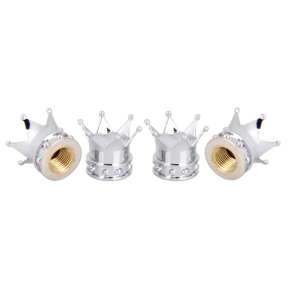 2/4 pcs/lot bouchons de Valve de pneu de vélo universel anti-poussière couronne d'or tige de roue de