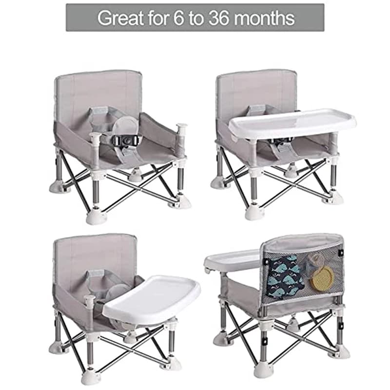 Chaise de salle à manger Portable pliable pour bébé, avec plaque, ceinture de sécurité, chaise de pl