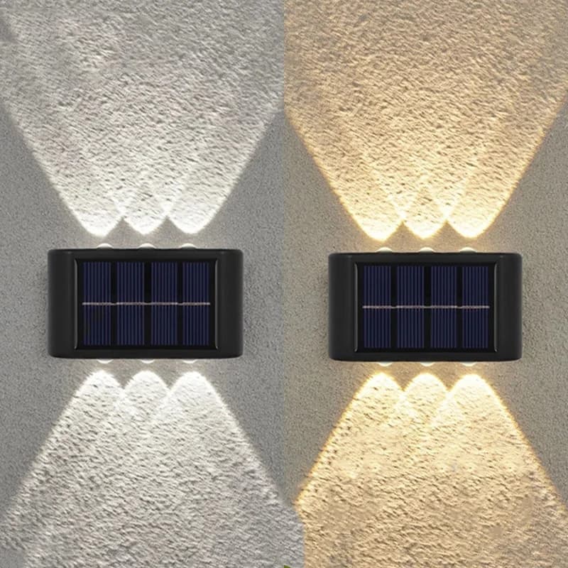 Applique Murale Solaire à 10LED pour l'Extérieur, Imperméable, Haut et Bas, Éclairage Shoous, Décora