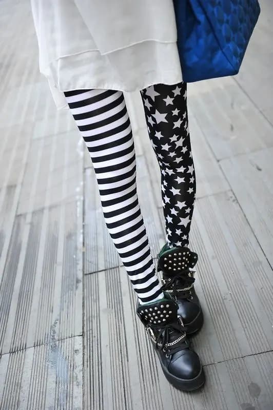 Nouveau jegging élastique rayure étoile imprimé Leggings mode pantacourt femme leggins crayon pantal
