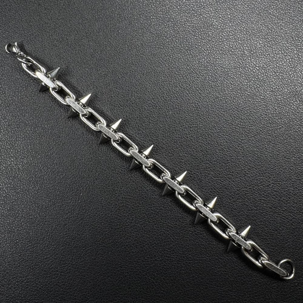 Colliers à pointes en acier titane, style hip-hop gothique punk, collier à chaîne barbelée, pour hom