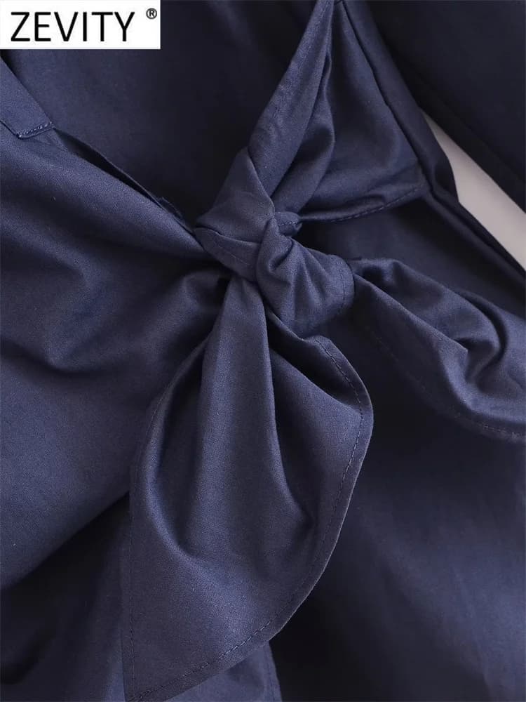 Zevity-Chemisier à Smocks en Popeline pour Femme, Chemise Chic à Manches sulf, Nministériels d Latér