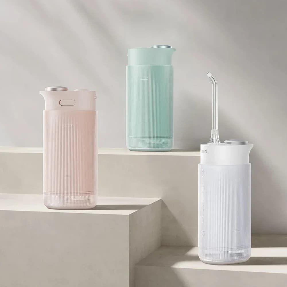 Hydropulseur MIJIA F400, irrigateur dentaire portable sans fil, 4 modes, réservoir d'eau de 200 ml, 