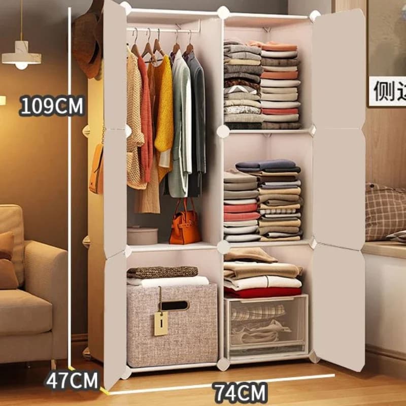 Armoire moderne mis ensemble, armoire Simple en plastique, Design de garde-robe modulaire bon marché