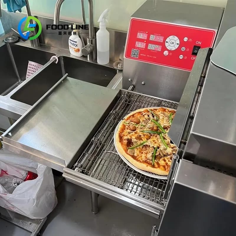 Machine automatique de fabrication de pizza, cabane à pizza, four à pizza à tunnel continu
