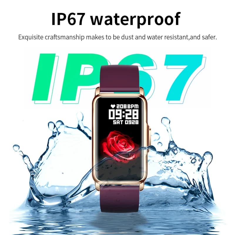LIGE nouvelle mode montre intelligente dames Message pousser pression artérielle bricolage cadran pe