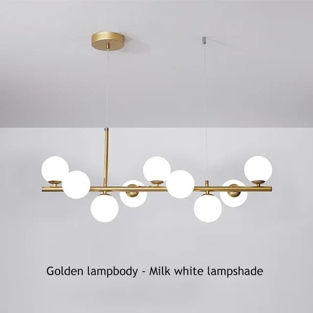Lustre de plafond boule de verre moderne pour Table à manger salon cuisine île suspension lampe déco